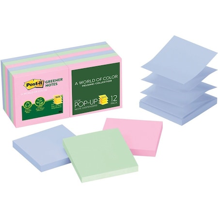 Post-It Note, Popup, Rcycld, 3X3, 12Pk MMMR330RP12AP